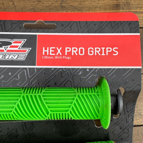 Redline BMX Grips Green Hex Pro End Plugs Hexpro NOS 00s RL Expert Proline A3 - Picture 2 of 9