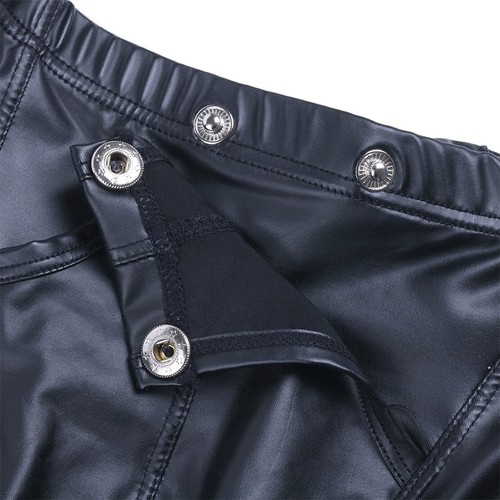 Men's Faux Leather Boxer Briefs Wet Look Trunks Underwear Lingerie Clubwear AU - Picture 17 of 31