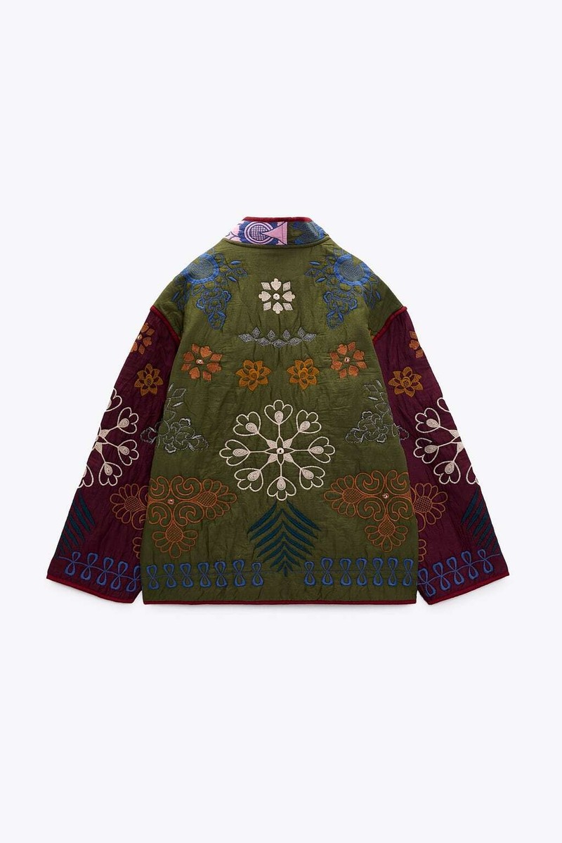 ZARA NEW SS23 WOMAN EMBROIDERED JACKET MULTICOLORED | 7521