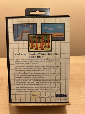 Master System☆MARKSMAN SHOOTING TRAP Sega Master System Game