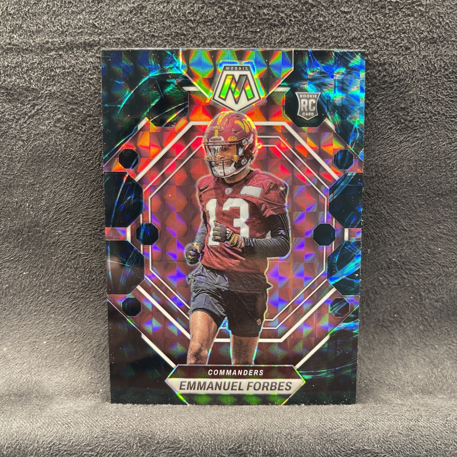 Emmanuel Forbes 2023 Panini Mosaic Genesis Prizm SSP #319 Rookie RC Commanders🔥