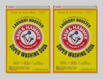 2 Boxes Arm & Hammer SUPER WASHING SODA 55oz Detergent Booster Household Cleaner