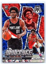 2023-24 Panini Mosaic Scoot Henderson Montage #22 Blue Fast Break /85 Rookie RC
