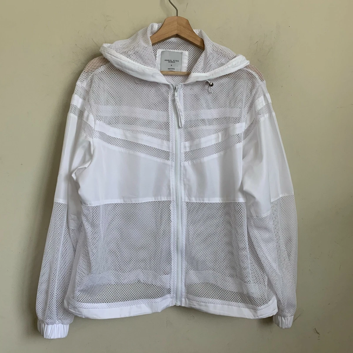 White clearance fishnet jacket