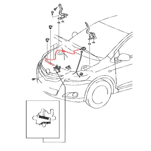 Hood Release Cable Wire Fit 20062013 Toyota Yaris Vios NCP91
