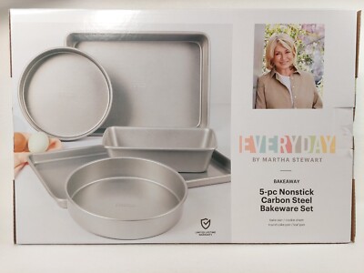 Martha Stewart Nonstick Bakeware Pc Set NEW Cake and Muffin Pans Baking  Sheet