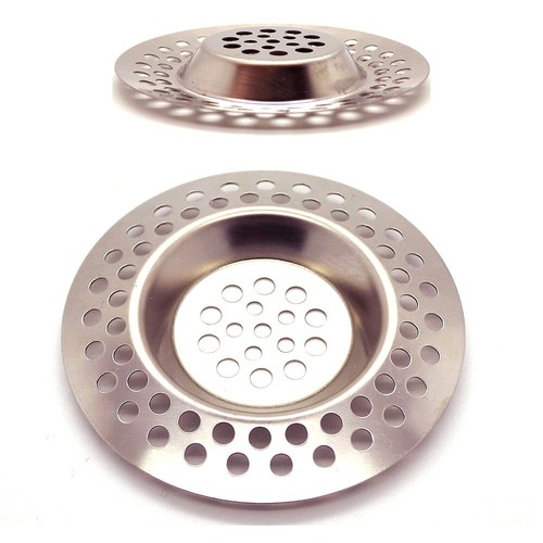Kitchen Sink Drain Strainer Steel Plug Hole Bath Basin Hair Catcher Cover Filter - Picture 10 of 11