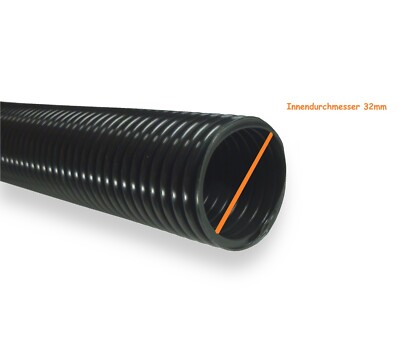 Meterware Staubsauger-Schlauch Ø 32 mm Innen-Durchmesser / Außen 40 mm schwarz
