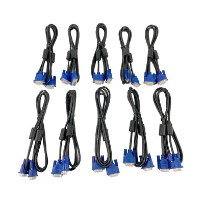 LOT OF 10 NEW Dell Molex LG VGA Male - Male Computer Signal Cable 5-6 ...