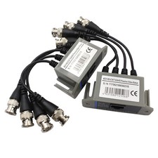 2x 4 CH Passive CCTV Camera UTP BNC Video Balun Transceiver Rj45 CAT5 Cable