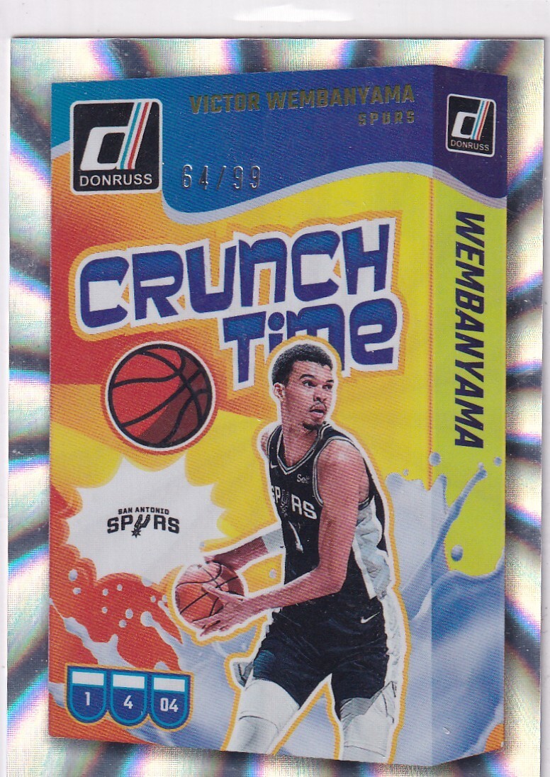 2024-25 Panini Donruss No. 2 Victor Wembanyama Crunch Time 64/99 
