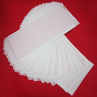 NEU 30 Lochkarten blanco 24` Rapport - SilverReed Empisal Strickmaschinen cards