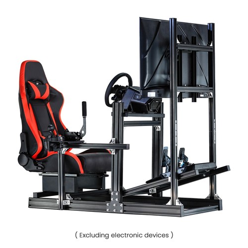 Hottoby Aluminum Racing Sim Cockpit with TV Stand and Seat Fit For Logitech G923 - Picture 24 of 37