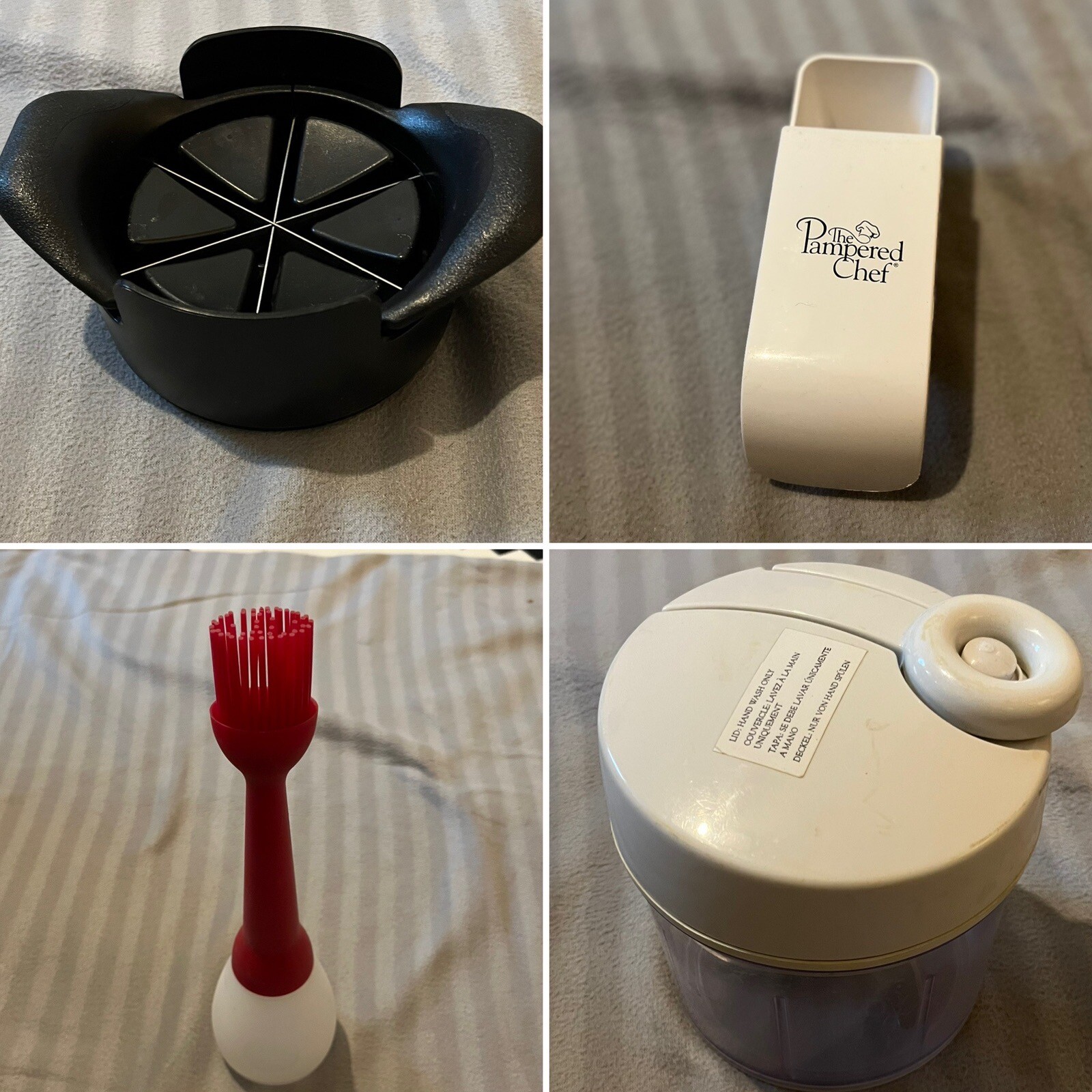 Pampered Chef Lot Hand Processor, Veggie Wedger, Measuring Cup