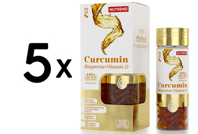 5 x Nutrend Curcumin + Bioperine + Vitamin D - 60 caps (283,17 EUR/kg)