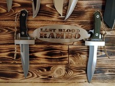 Rambo 5 coltelli Bowie 1/2/1 e 2 come set coltelli da pellicola fodero in pelle supporto da parete