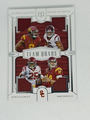 2020 National Treasures Collegiate Team Quads USC /99 Ju-Ju, Pittman,darnold, RJ
