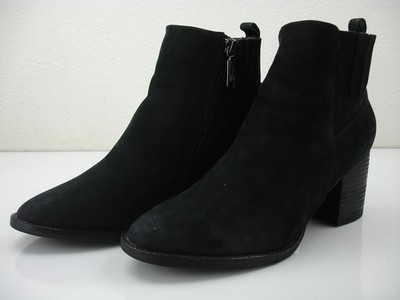 Blondo Womens sz 9 M Noa B6644014 Black Suede Leather Waterproof Ankle Boots Zip