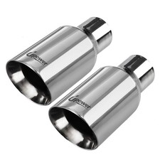 Upower Pack Of 2 Exhaust Tip 2.5 Inch Inlet 4 Inch Outlet 9 Long 304 Stainless