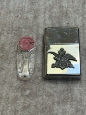 Zippo Anheuser Busch Eagle Lighter + Flint Made In USA 2000 Untested Box