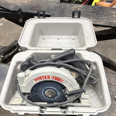 PORTER-CABLE 743 7 1/4'' Circular Saw 120V Corded Electric w/ Case Used