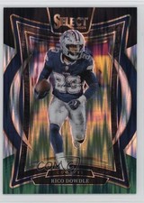 2024 Panini Select Concourse Black & Green Shock Prizm Rico Dowdle #90 na4