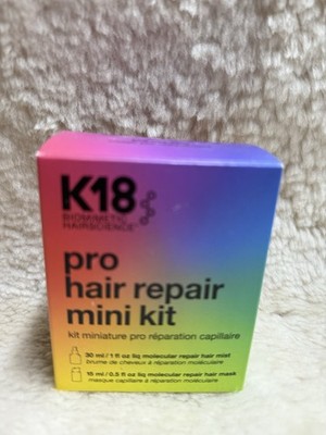 K18 Pro Hair Repair Mini Kit Molecular Repair Mist 1oz & Mask 0.5oz New In Box