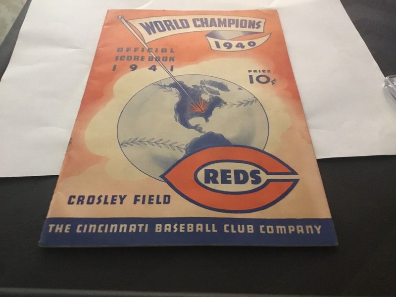 1941 Cincinnati Reds Scorebook, Opening Day, 4/15/41, Reds Lose