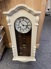 Asso Vintage Wall Clock. Brass Pendulum and Key Working Order