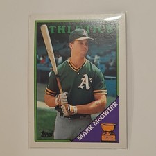 TOPPS 1988 ALL-STAR ROOKIE MARK MCGWIRE #580 ATHLETICS MLB BASEBALL CARD