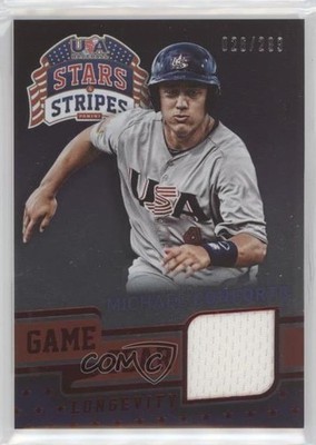 2015 Panini Stars and Stripes Game Gear Longevity Ruby /299 Michael Conforto 1u6