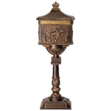 Mailbox Cast Aluminum Mail Box Postal Box Security Heavy Duty New, Bronze
