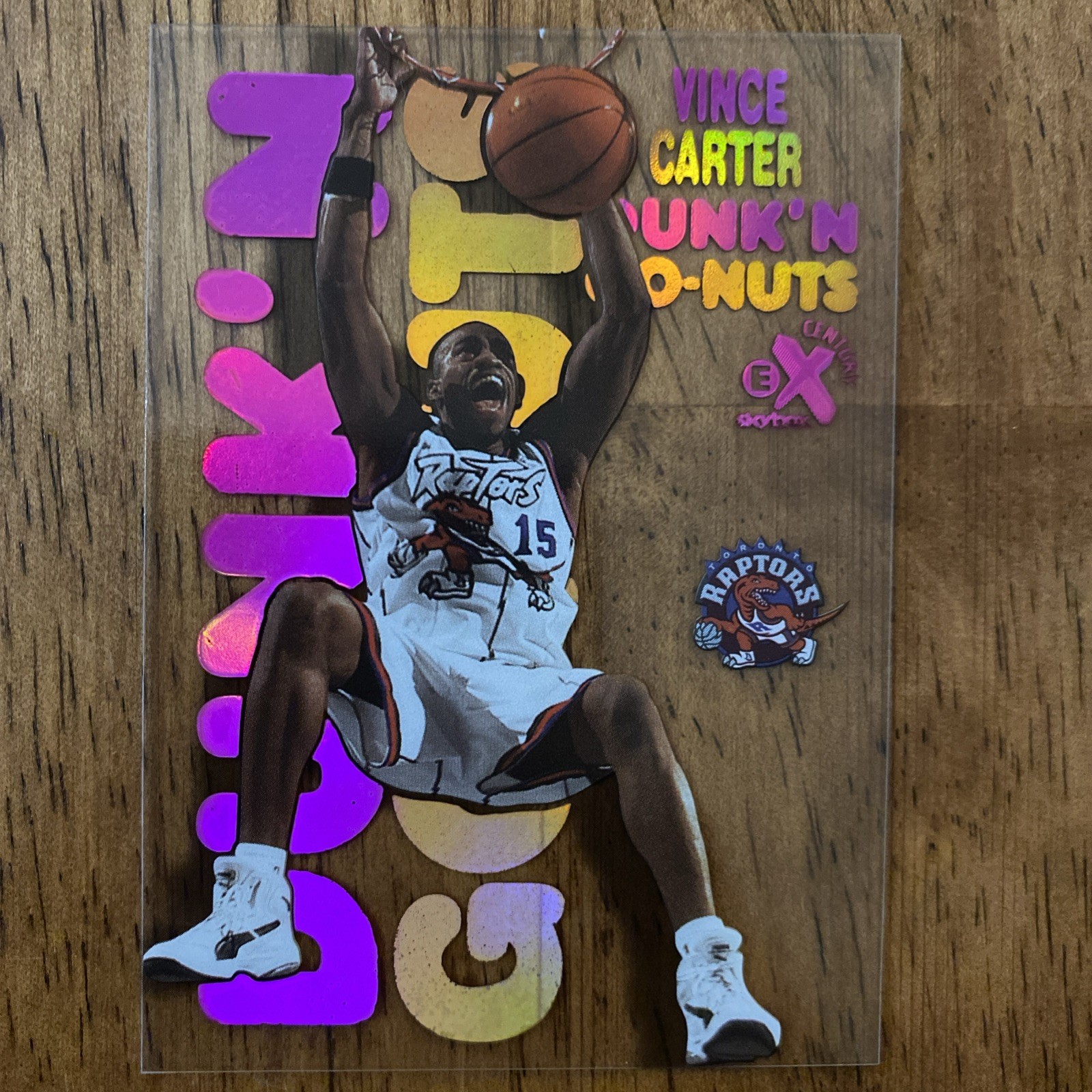 1998-99 Skybox E-X Century Dunk N Go Nuts Vince Carter RC #12DG Raptors