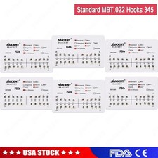 10 Kits Dental Ortho Metal Brackets Braces Standard MBT 022 Hooks 3 4 5 SANDENT