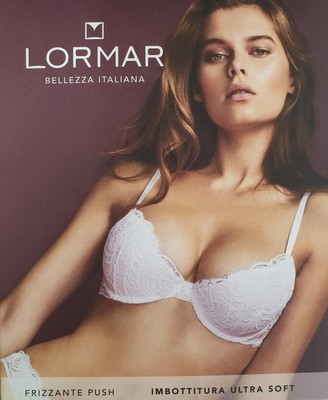 Lormar push up bra extra soft lace padding art. sparkling push