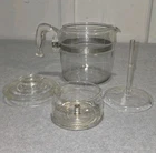 Vintage Pyrex Flameware Glass Percolator Coffee Pot 7756-B 6 Cup Complete