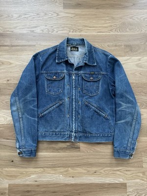 Vintage 1960s Maverick Blue Bell Denim Zip Up Jacket Size 42 Talon Zip