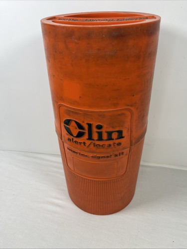 Vintage Olin Alert Locate Marine Signal Kit Waterproof Case Container Empty