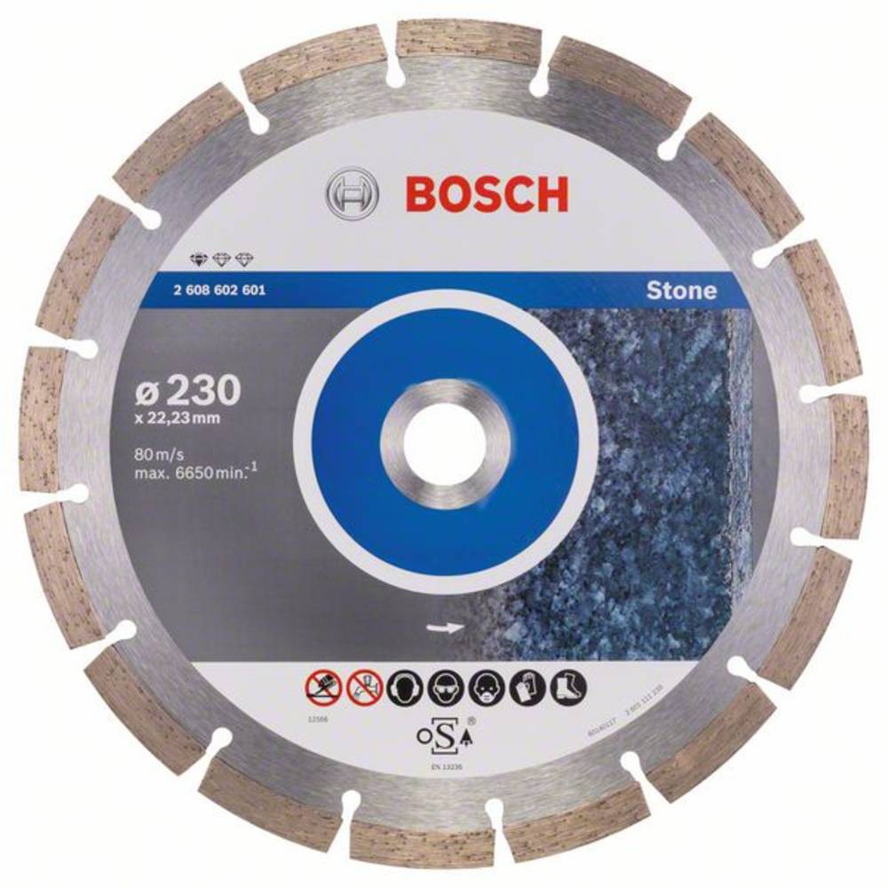 Disque diamanté 230 x 22,23 mm pour tronçonnage de pierre et béton