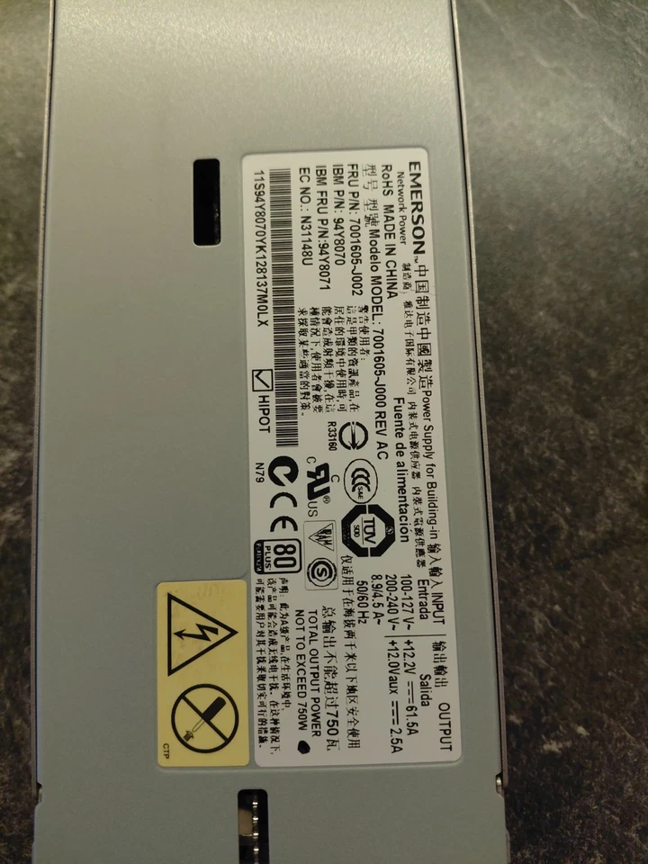 Alimentatore Server IBM 750W - Immagine 3 di 4