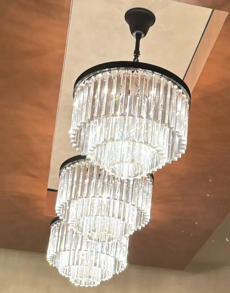 Люстра в стиле ар-деко Restoration Hardware диаметр 20 дюймов С (85) 9" L. Призмы - Изображение 3 из 4