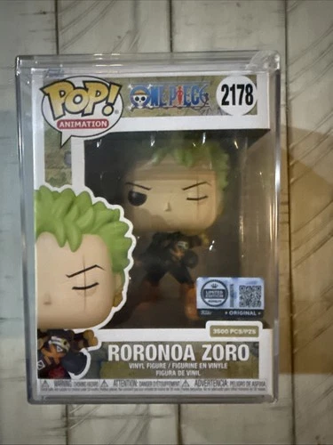 Funko Pop Roronoa Zoro Hot Topic Exclusive LE 3500 #2178 One Piece & Protector