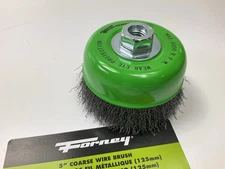Forney 72754 5" Coarse Crimped 0.014" Wire Cup Brush 5/8" X 11" Threaded Arbor