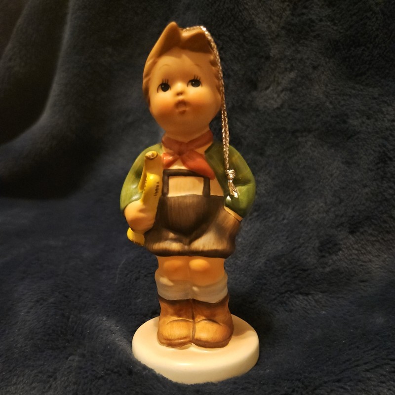 Goebel Berta Hummel - Boy with trumpet- Christmas Ornament Figurine 1983