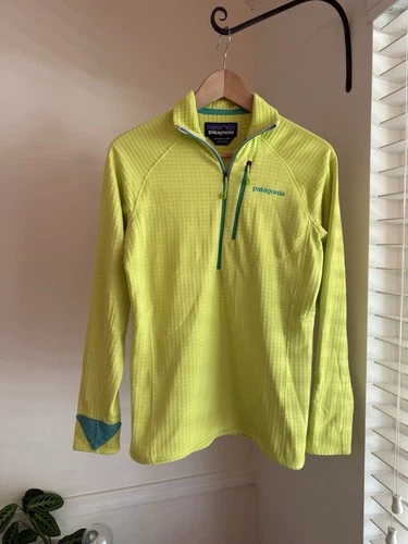 Patagonia Synchilla Sweatshirt Womens S Green Quarter Zip Pullover Made In USA