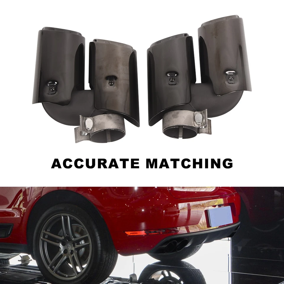Doble Tubería Difusor Negro Para Porsche Macan 2.0T 2019- 24 Salidas Difusor - Imagen 4 de 4