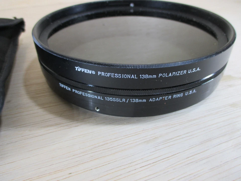 138mm Tiffen Rota Pola Polarizer (threaded) & 135SSLR/138mm Adapter Good w/case - Image 2 of 4