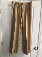 Banana Republic Jackson Fit Wide Leg Pants Camel Size 14 Long