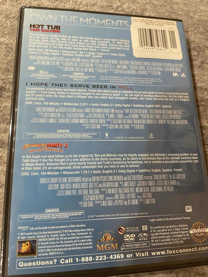 Hot Tub Time Machine/I Hope They Serve Beer in Hell/Bachelor Party 2 - Image 2 of 2