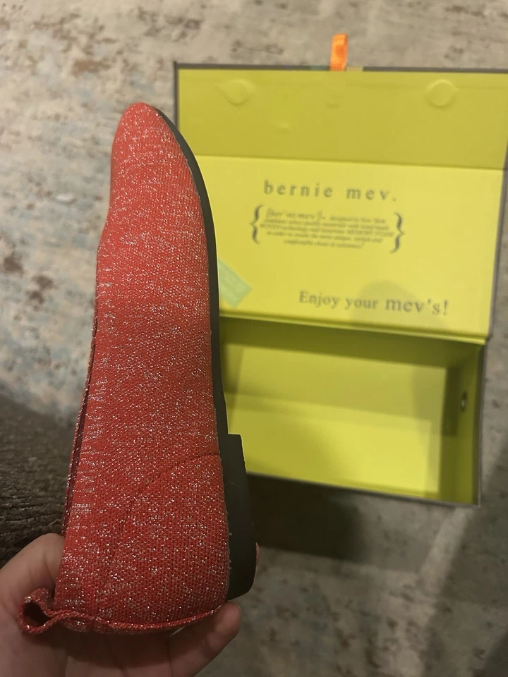 Sapatilhas femininas Bernie Mev Safira prata vermelha tamanho 36 espuma com memória/tamanho 6 - Imagem 3 de 4